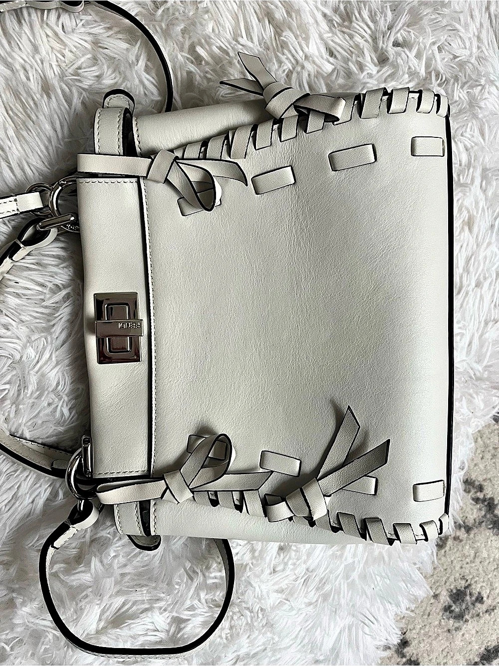 Bow Peekaboo Bag Whipstitch Mini Whipstitch Mini White - Picture 2 of 7